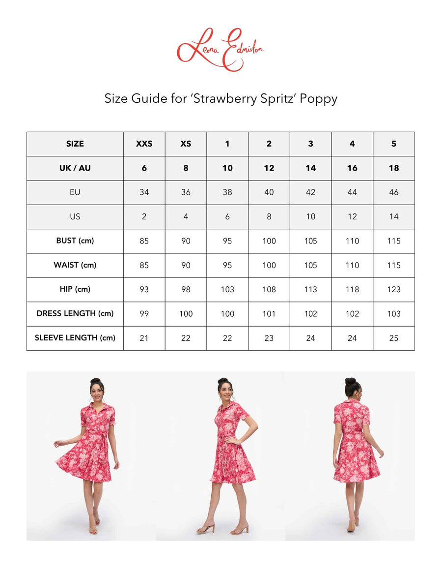 Poppy 'Strawberry Spritz' Shirtmaker Shift Dress