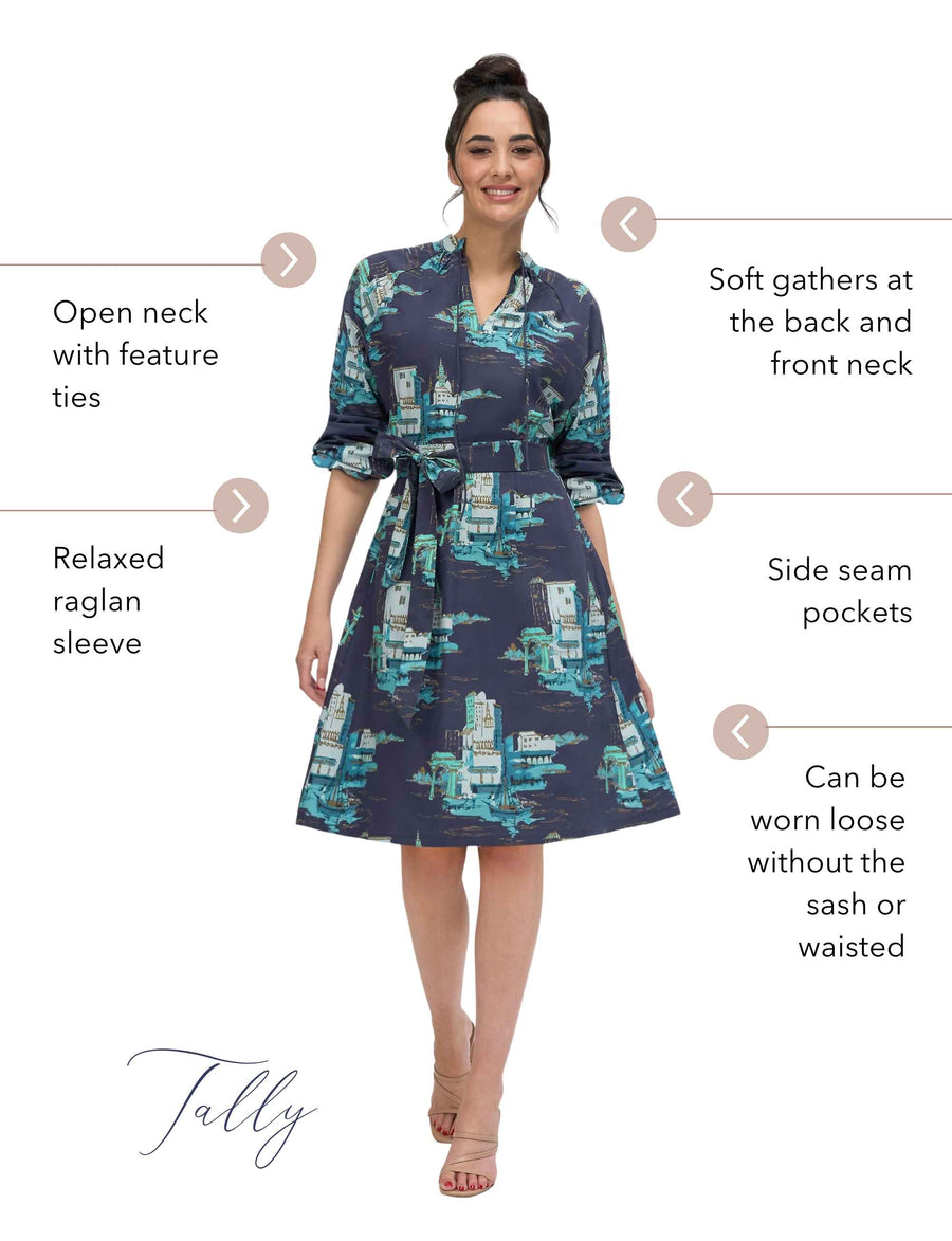 Tally 'The Lido' 100% Cotton Shiftdress NEW ARRIVAL