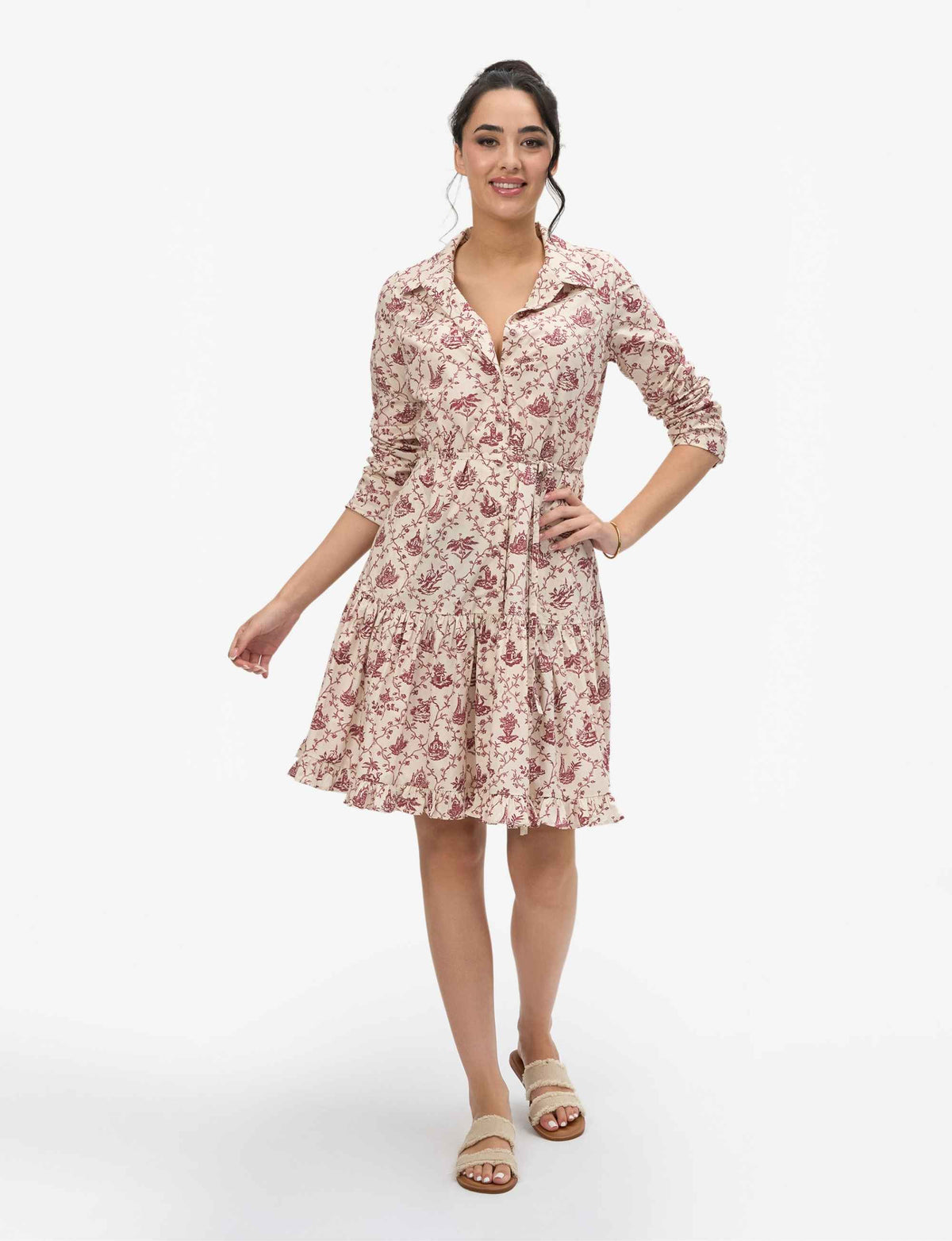 Florence 'Travel Diary' V-Neck Shirtdress - FINAL SALE