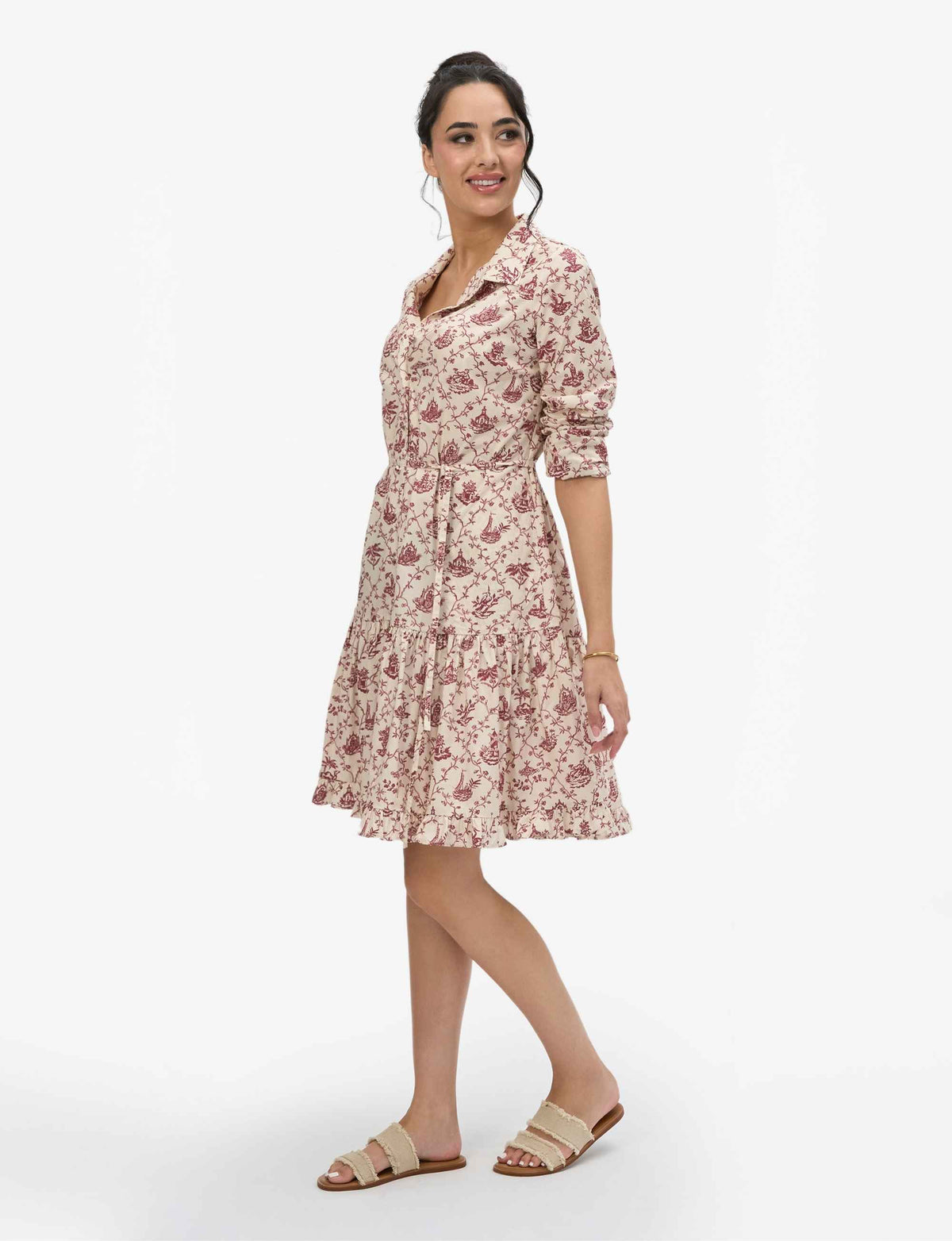 Florence 'Travel Diary' V-Neck Shirtdress - FINAL SALE