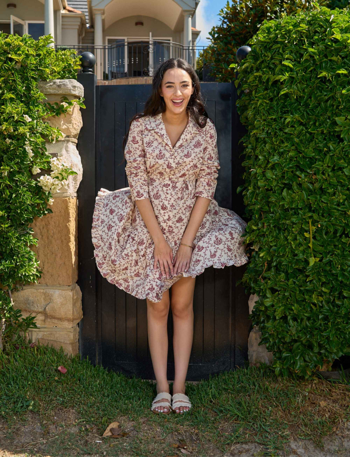 Florence 'Travel Diary' V-Neck Shirtdress - FINAL SALE