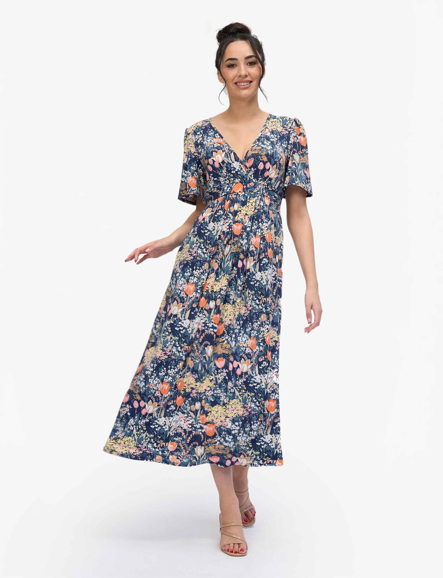 Cornelis 'Tulip Fields' Empire Line Dress