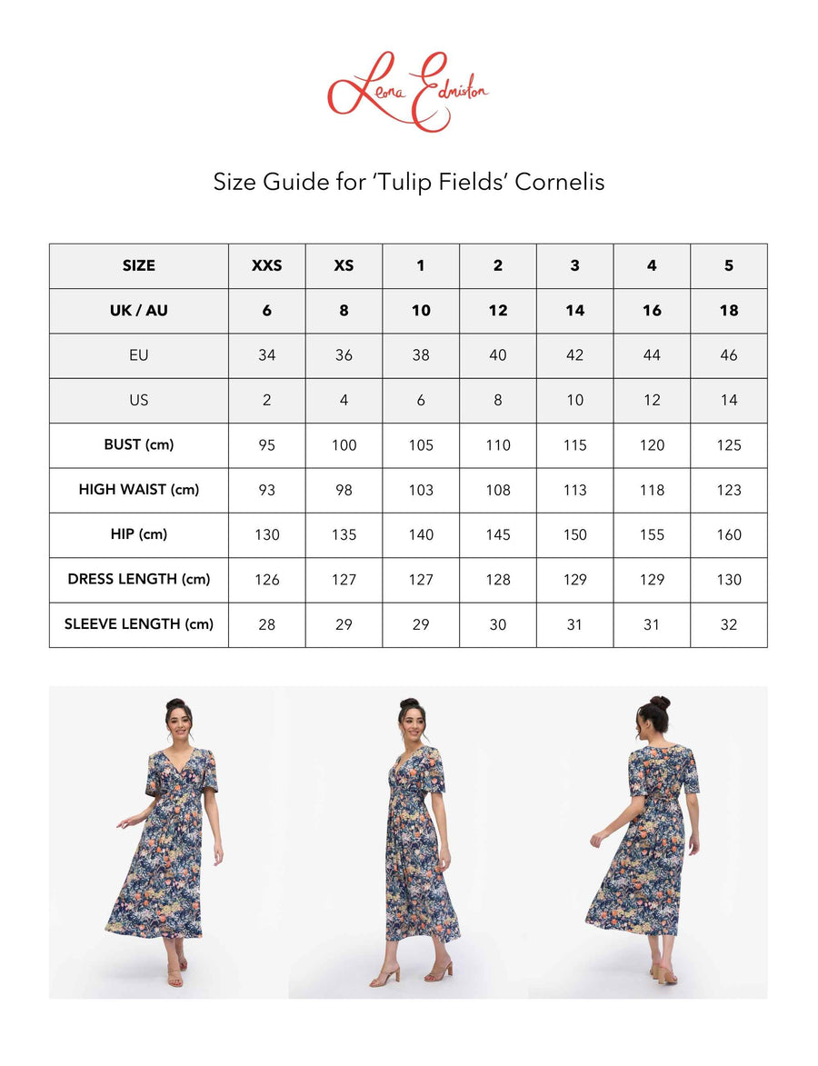 Cornelis 'Tulip Fields' Empire Line Dress