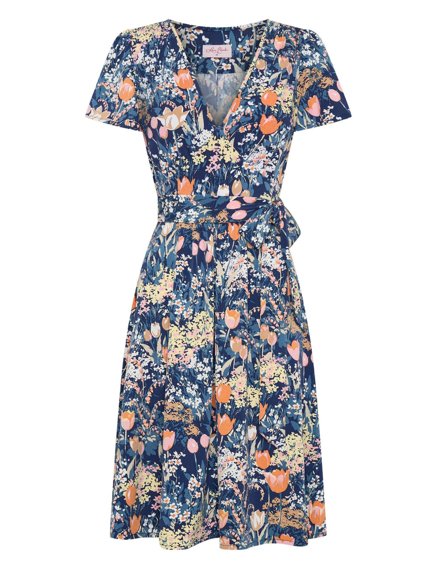 Jacoba 'Tulip Fields' Butterfly Sleeve Dress