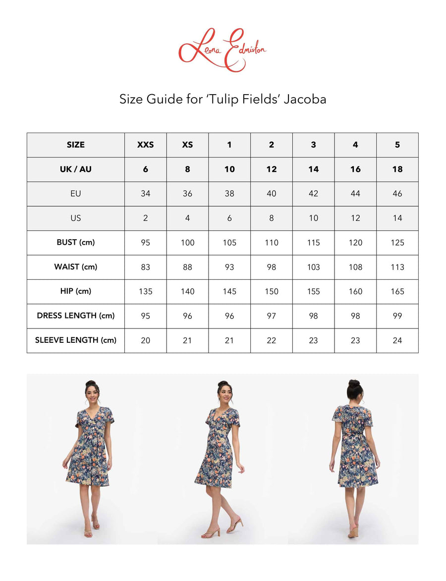 Jacoba 'Tulip Fields' Butterfly Sleeve Dress