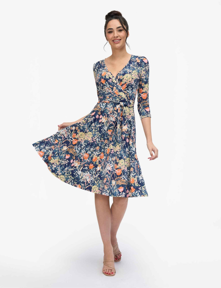 Oswald 'Tulip Fields' Faux Wrap Dress