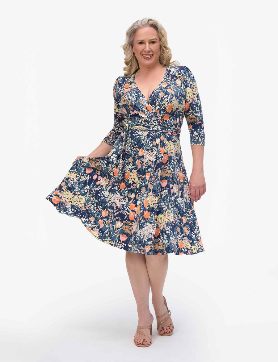 Oswald 'Tulip Fields' Faux Wrap Dress