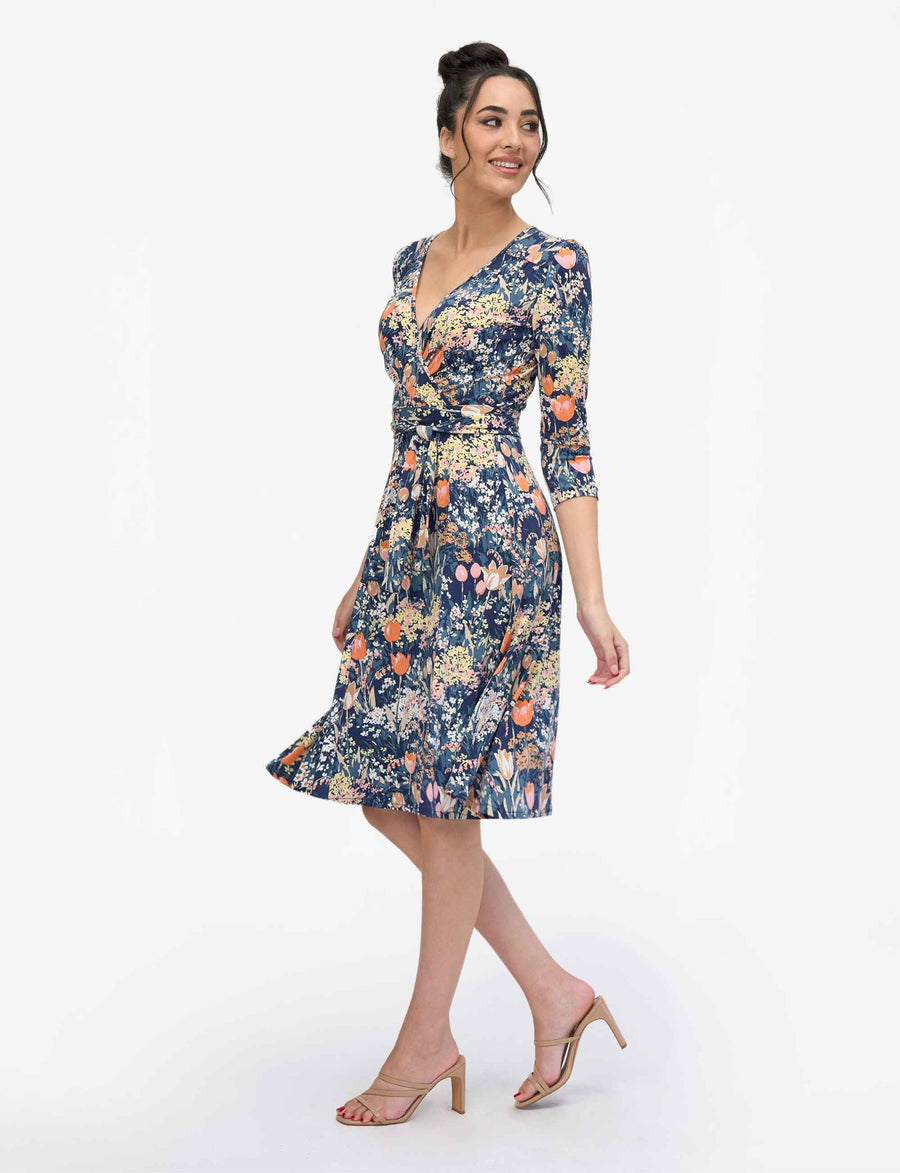 Oswald 'Tulip Fields' Faux Wrap Dress