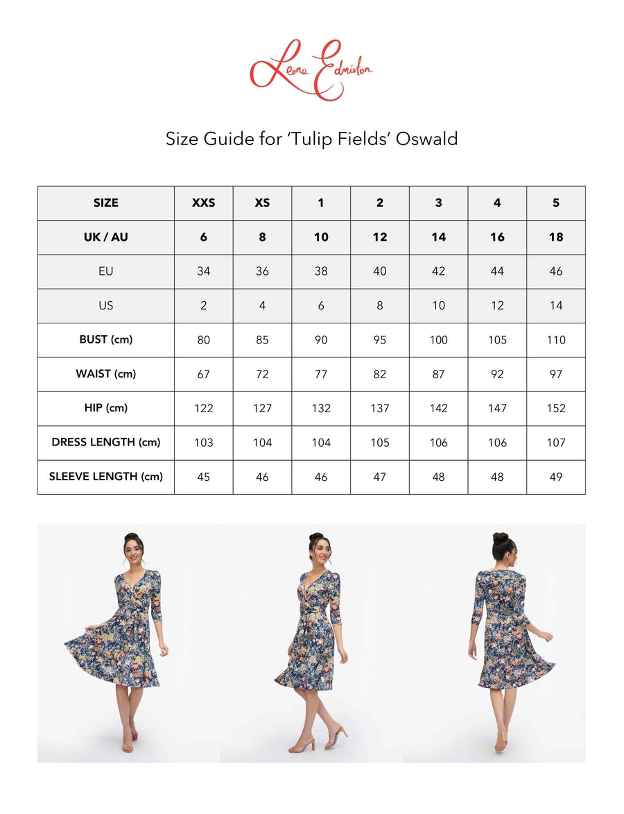 Oswald 'Tulip Fields' Faux Wrap Dress