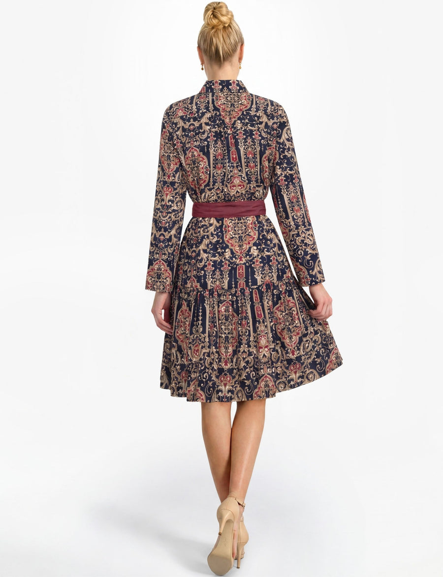 Bettina 'Venetian Affair' Long Sleeve Tiered Shirt Dress Leona Edmiston Bettina 'Venetian Affair' Long Sleeve Tiered Shirt Dress Leona Edmiston