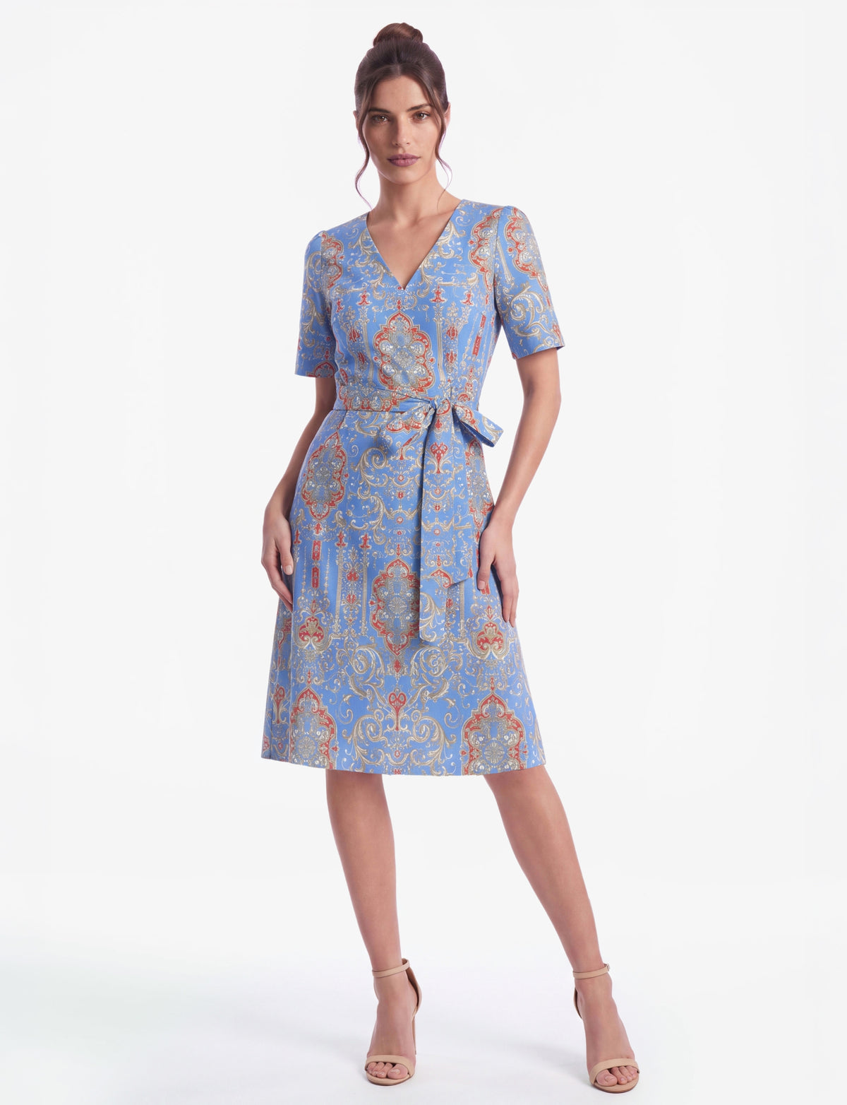 Bianca 'Venetian Affair' A-Line Tie Mini Dress