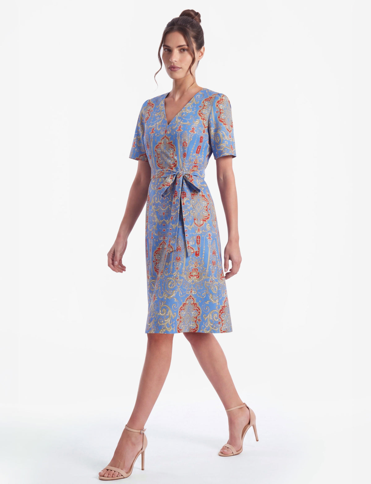 Bianca 'Venetian Affair' A-Line Tie Mini Dress