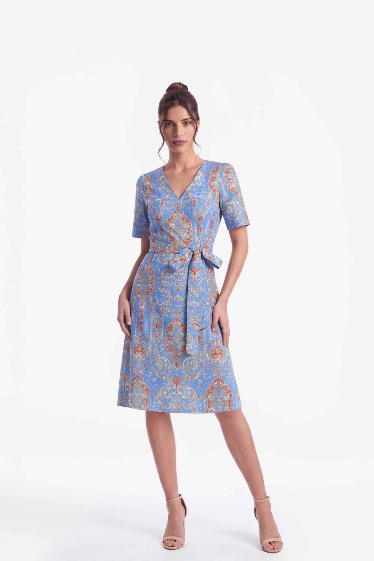 Bianca A-Line Tie Mini Dress 'Venetian Affair'