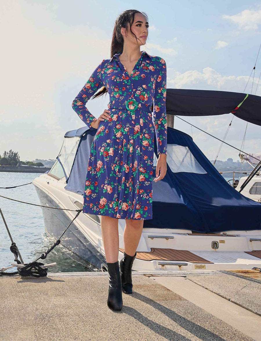 Britta 'Winter Rose' Shirtdress with Belt NEW ARRIVAL