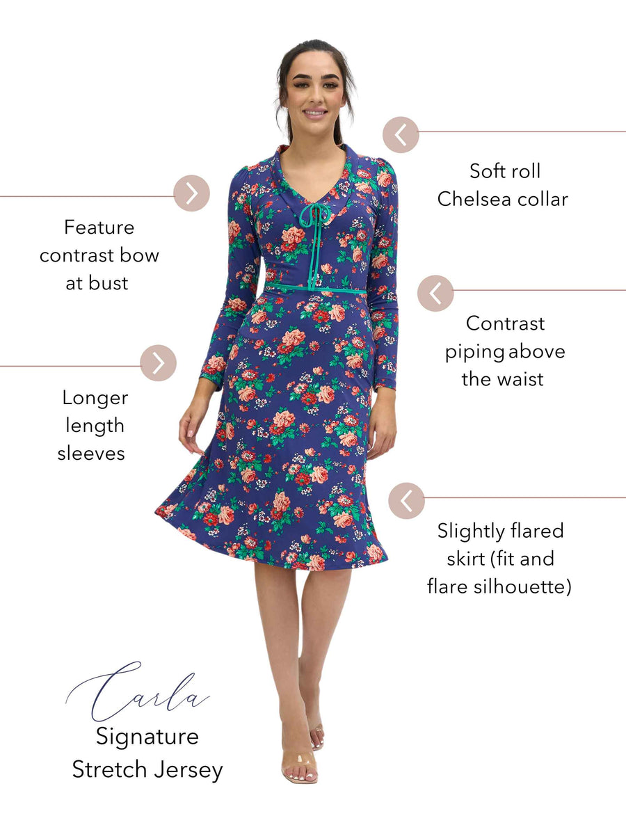 Carla 'Winter Rose' Fit and Flare Dress NEW ARRIVAL