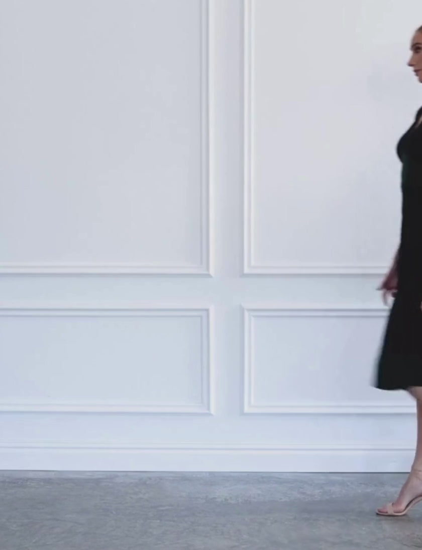 Elle Moss 'Little Black Dress' Fit and Flare Midi
