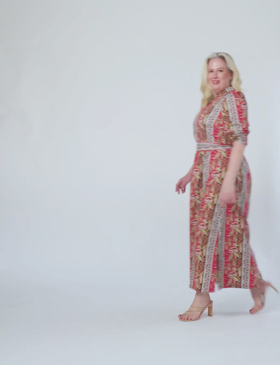 Manon 'Bordeaux' 100% Cotton Sheath Dress