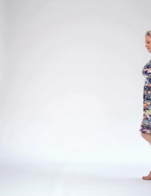Jacoba 'Tulip Fields' Butterfly Sleeve Dress