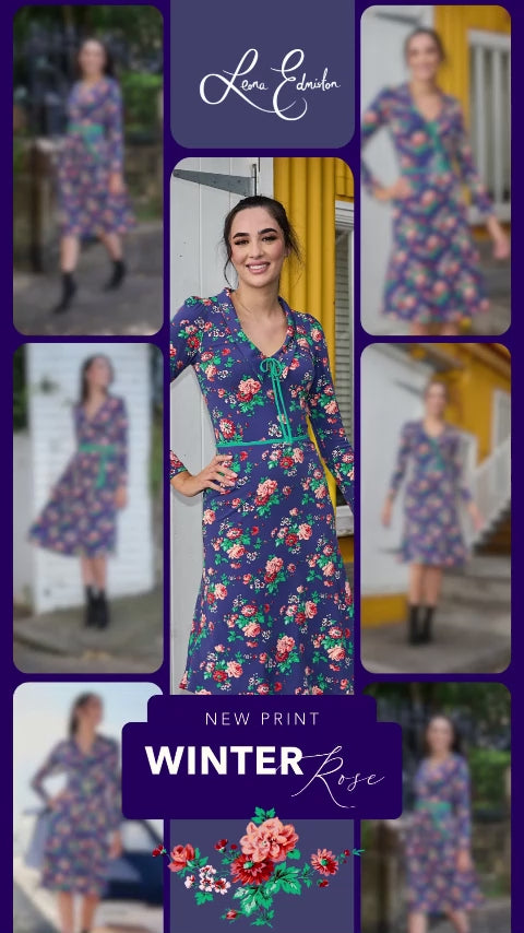 Carla 'Winter Rose' Fit and Flare Dress
