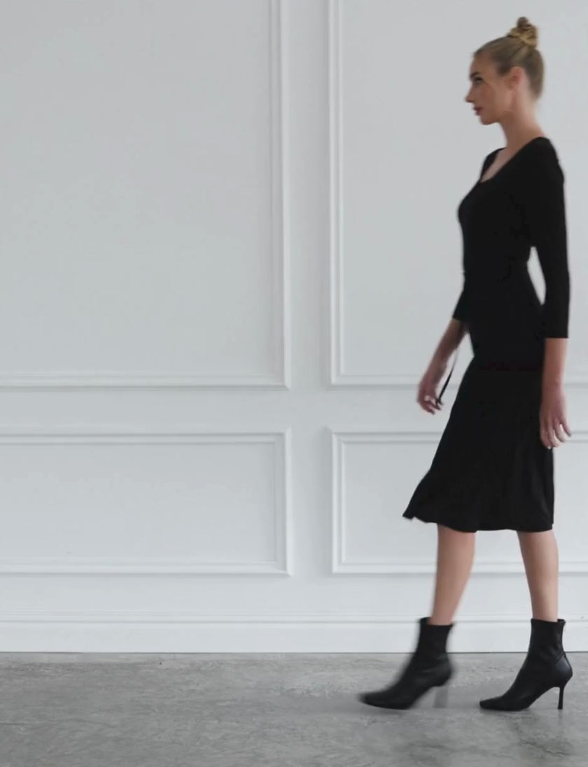 Claudia 'LBD' Sheath Dress with Teardrop Cutout