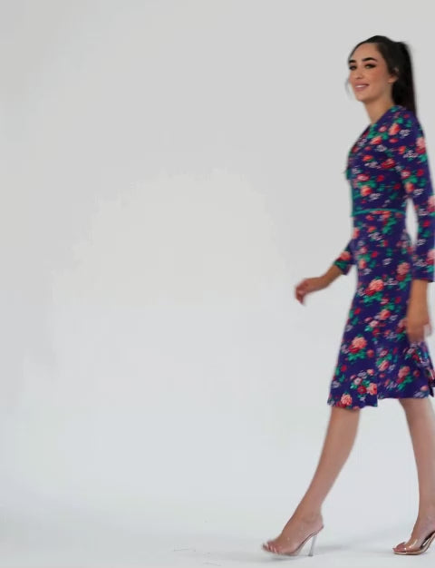 Carla 'Winter Rose' Fit and Flare Dress NEW ARRIVAL