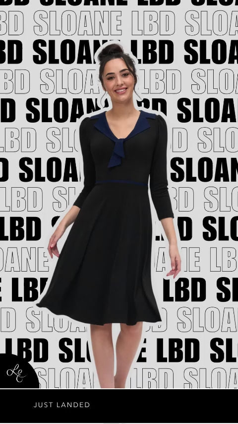 Sloane 'LBD' Sailor Collar Fit and Flare Dress NEW ARRIVAL