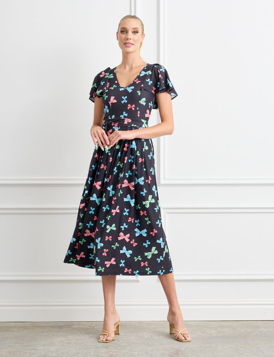 Penelope "Perfect Gift Green' Fit and Flare Midi Dress