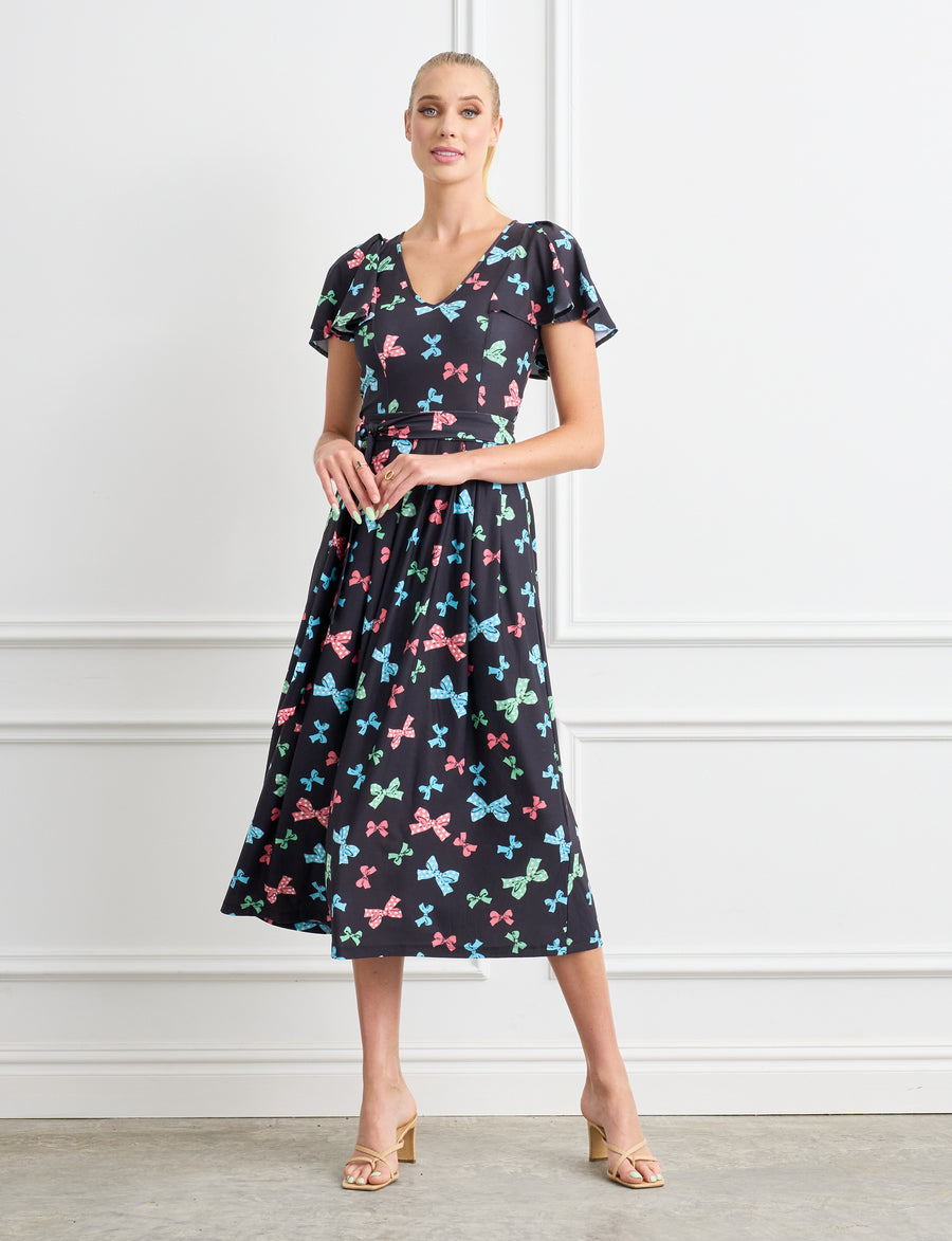 Penelope "Perfect Gift Green' Fit and Flare Midi Dress