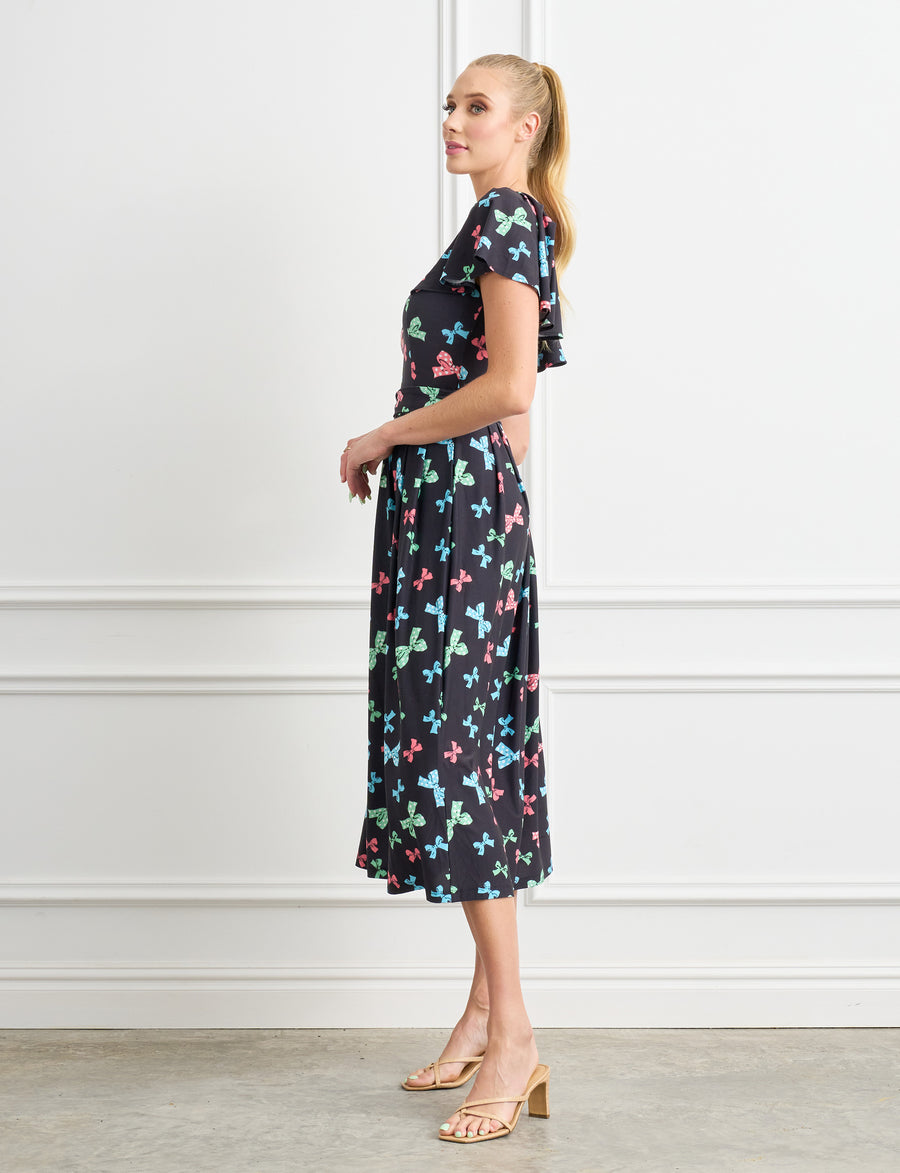 Penelope "Perfect Gift Green' Fit and Flare Midi Dress