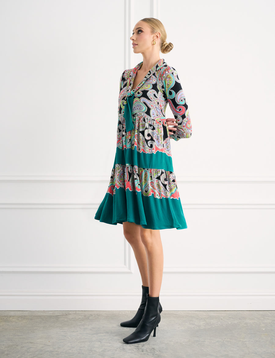 Haley 'Paisley Park' Looser Fit Mini Shift Dress