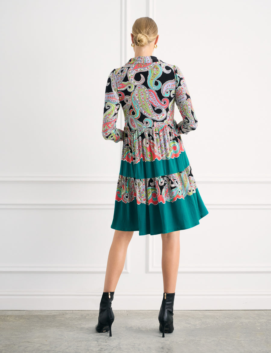 Haley 'Paisley Park' Looser Fit Mini Shift Dress