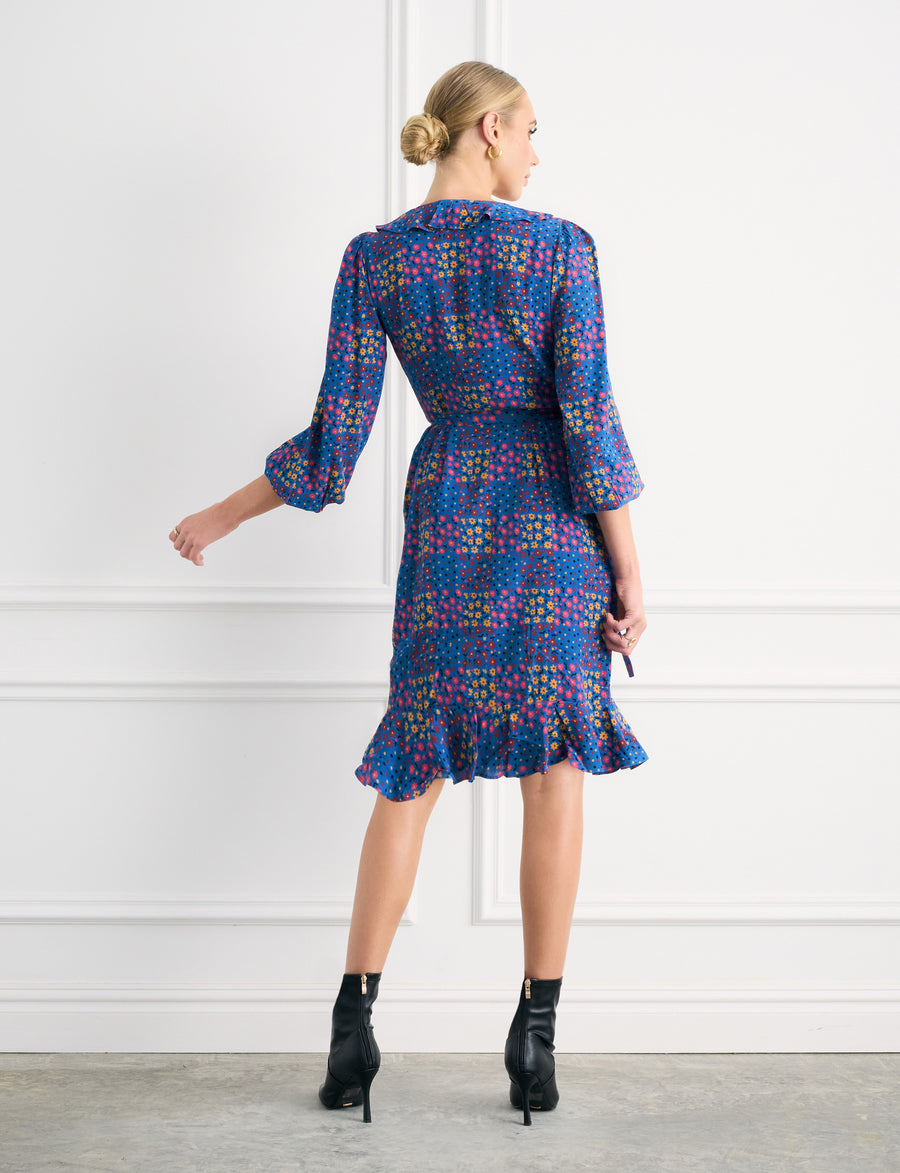 Emily 'Love Child' True Wrap Frill Knee Length Dress