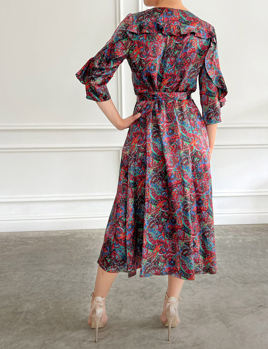 Fleur Mood Moroccan Limited Edition Silk Wrap Dress
