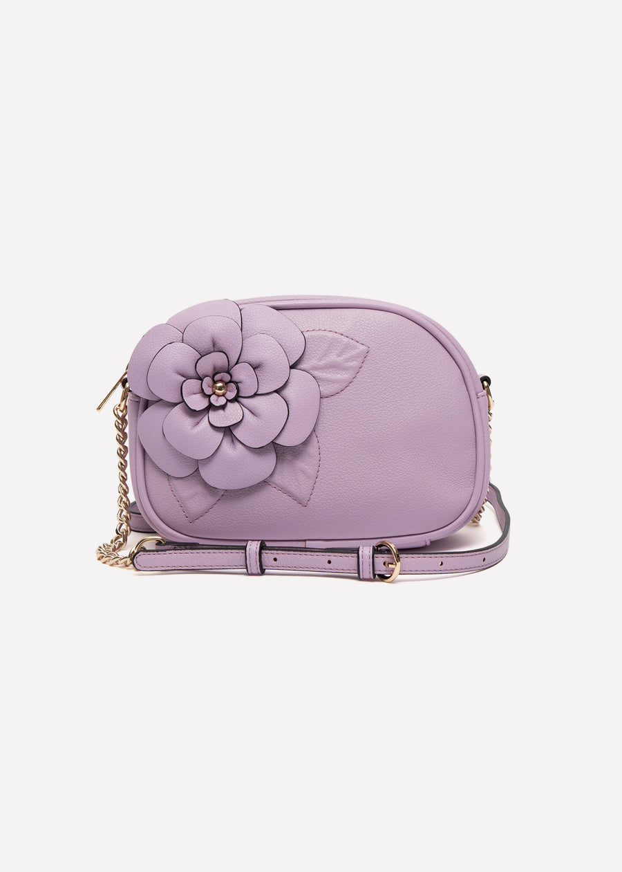 Fleur Rose Lavender Crossbody Handbag